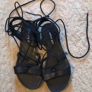 Black lace up madden girl sandals